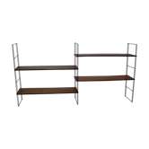 Modular metal and  wood shelves 70s