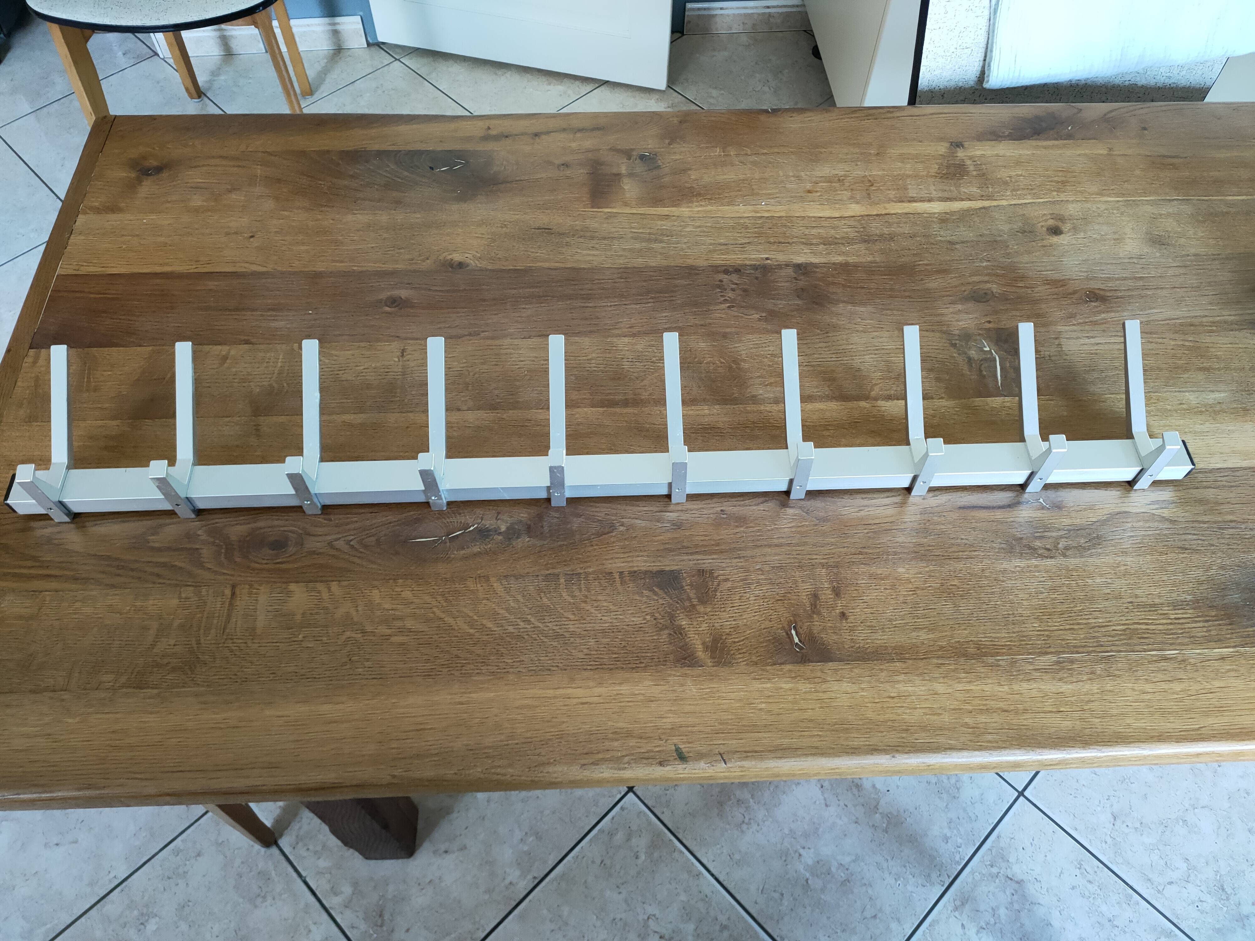 70s aluminum coat rack