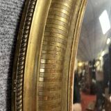 Louis XVI style giltwood oval witch's mirror circa 1850