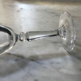 Six crystal champagne flutes