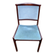 Scandinavian chair in solid teak and blue velvet from the 1960s