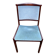 Scandinavian chair in solid teak and blue velvet from the 1960s