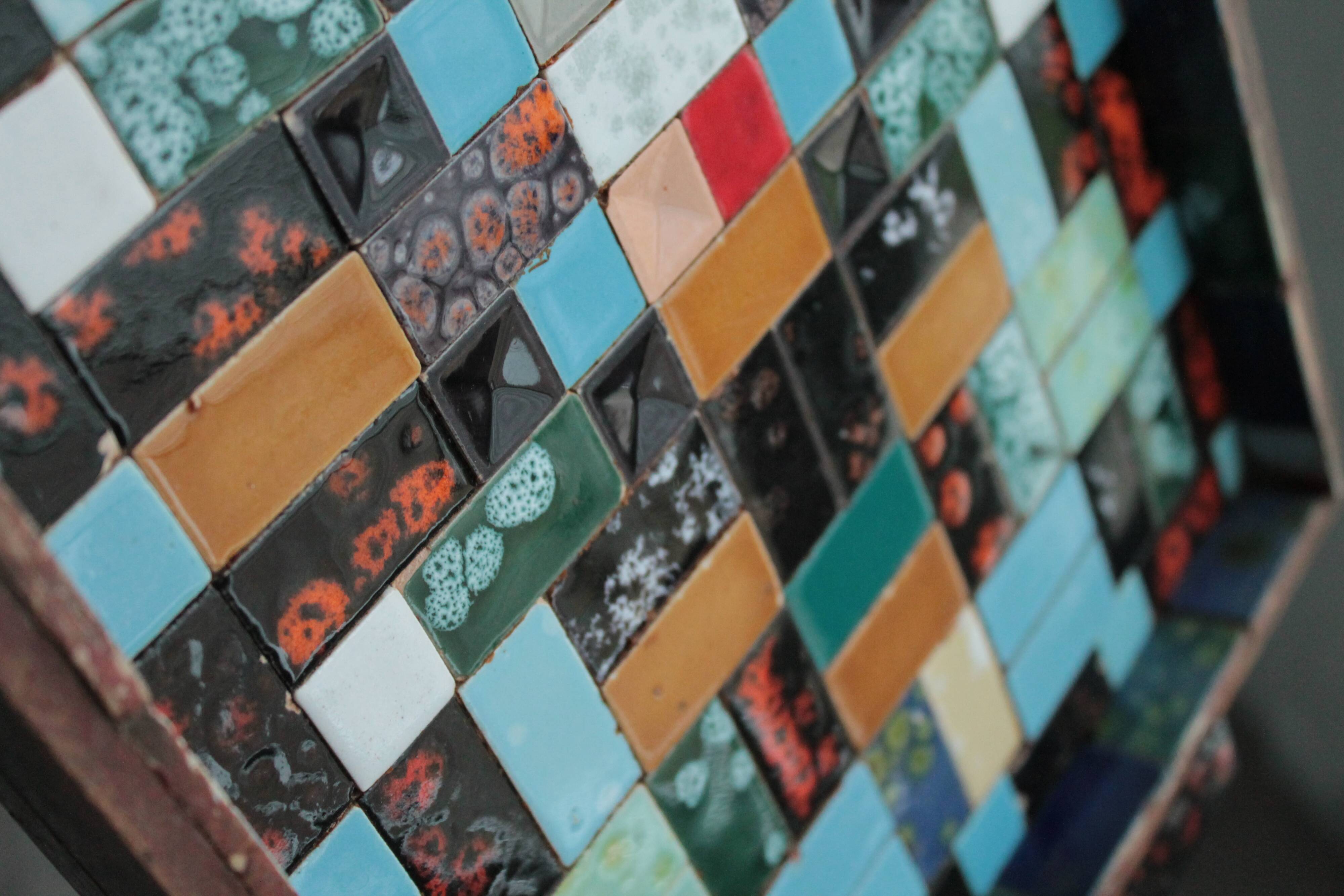 Tray vintage ceramic mosaic