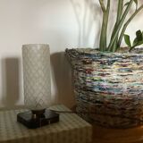 Art deco marble and glass lamp