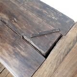 Church bench wooden chest 18th