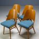 Set of 4 Dining Chairs, Radomír Hofman, 1960s, Czechoslovakia