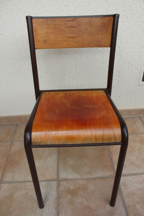 Lot de 4 chaises d'école Mullca 510 vintage