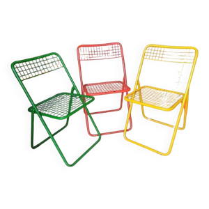 Trio de chaises pliantes
