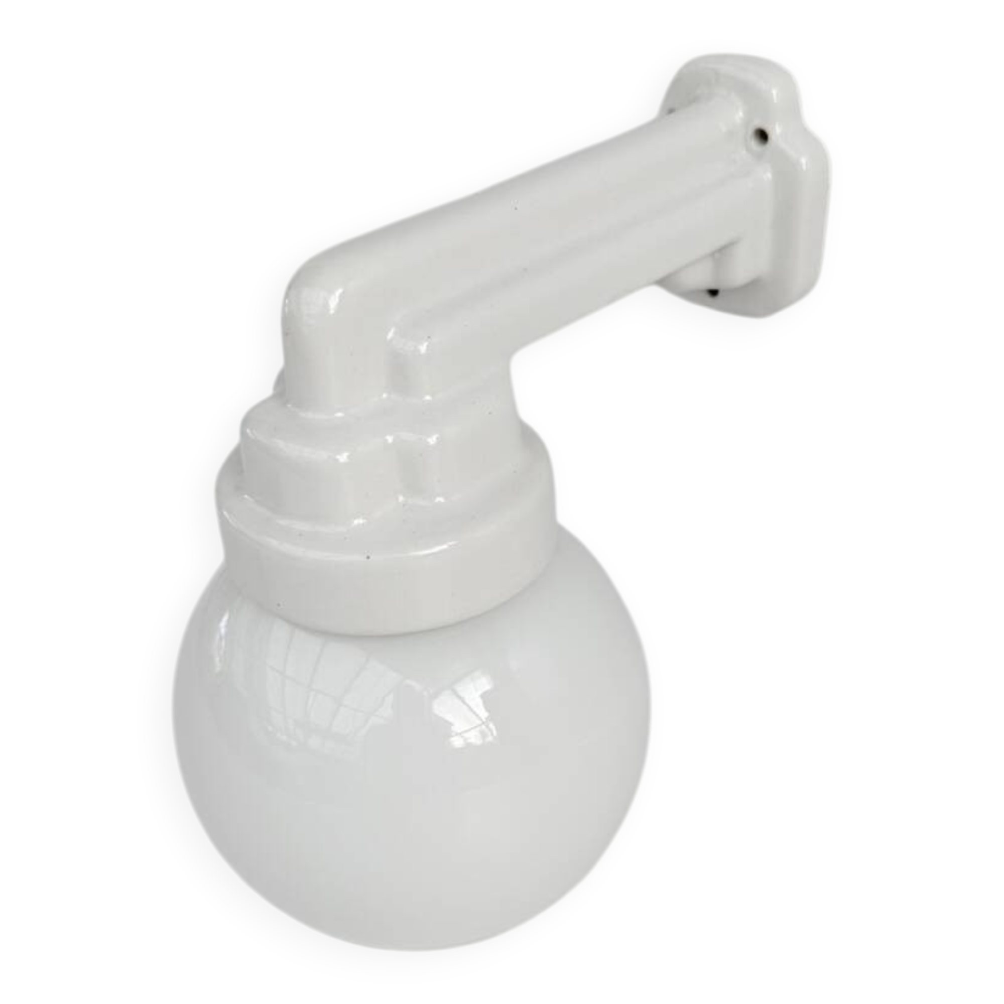 Antique art deco porcelain wall light