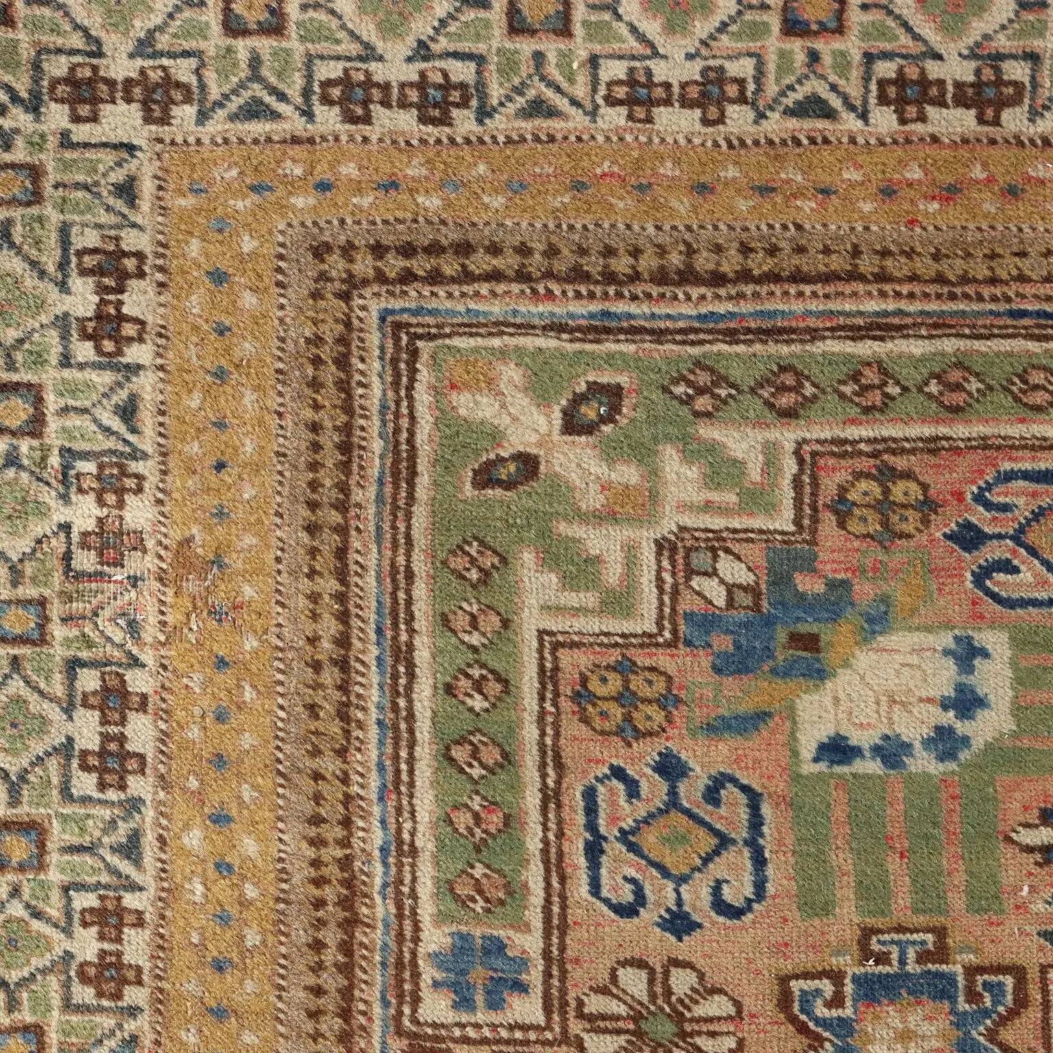 Ancient Asian rug in cotton and wool, fine knot, 77 x 54 in.