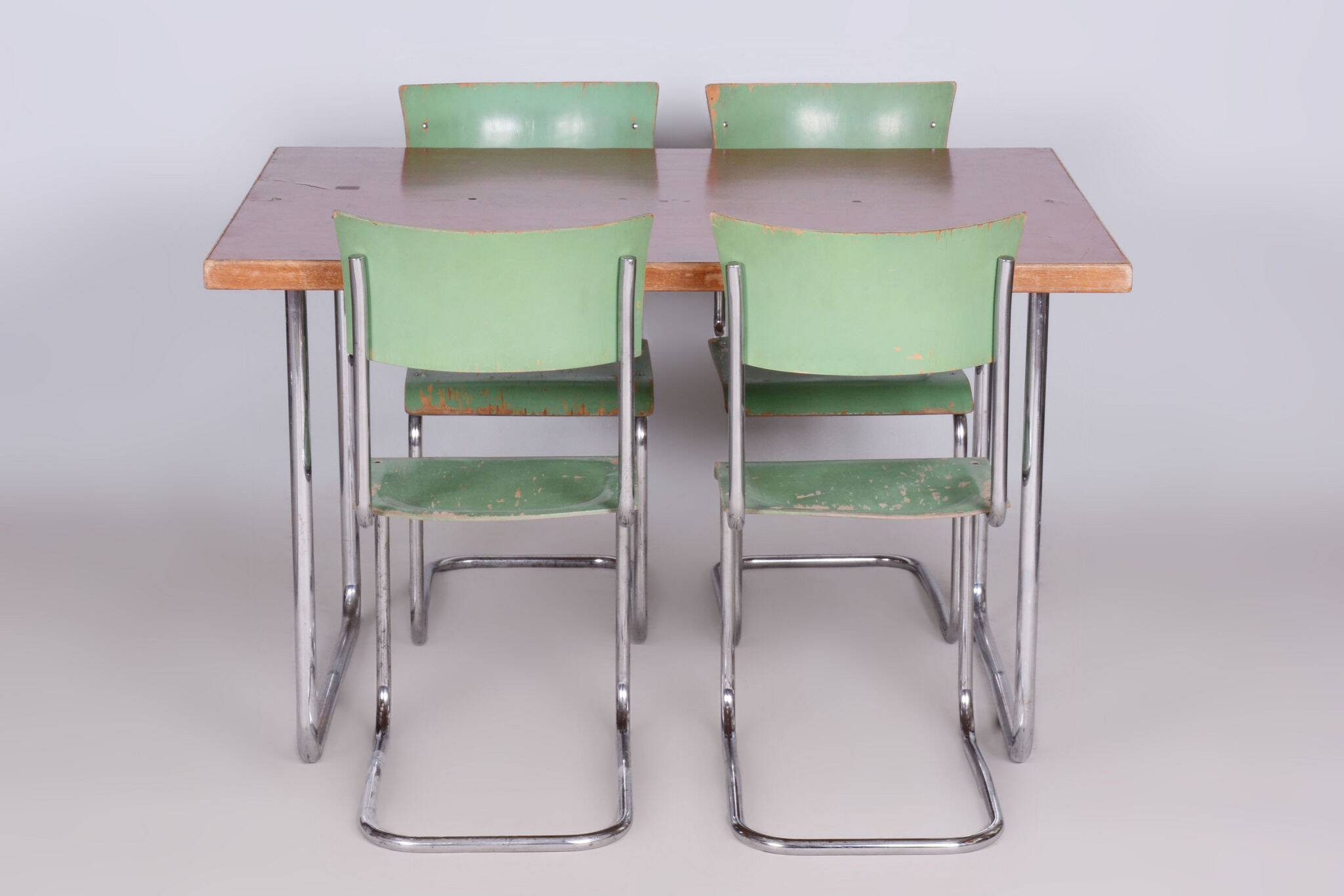 Original Bauhaus Dining Table, by Mücke - Melder, Well Preserved, Czech, 1930s