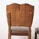 Ensemble de 4 chaises Art déco en bois sculpté