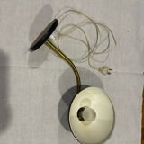 Black metal and brass desk lamp