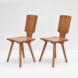Pierre Chapo - Pair of S28 chairs from the 1970s