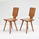 Pierre Chapo - Pair of S28 chairs from the 1970s