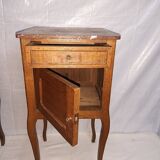 Bedside tables in oak with marble