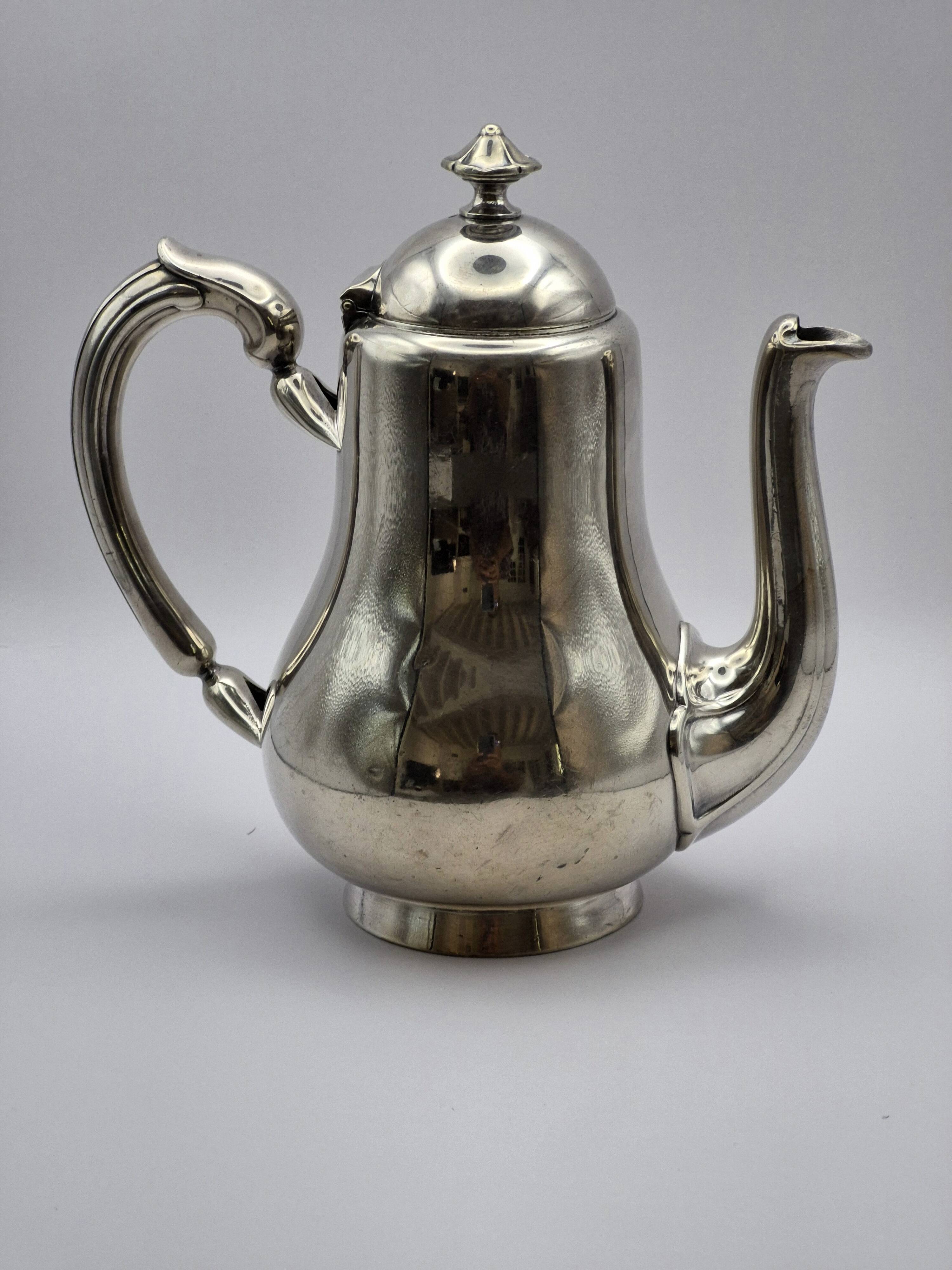 Antique teapot/coffee pot, silver-plated, Christofle house – A499