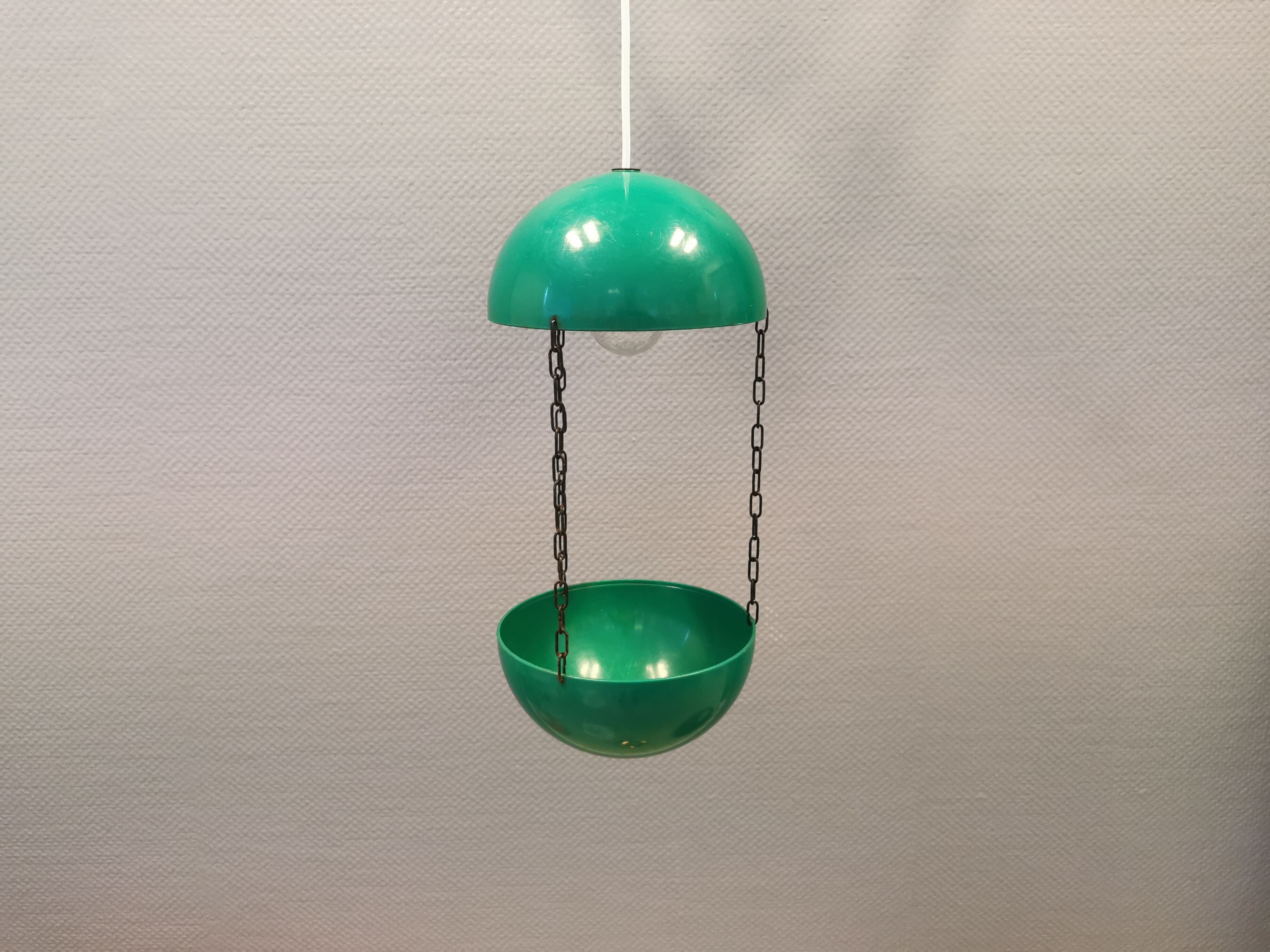 Danish designed lamp/herb pot for hanging in e.g. the window.