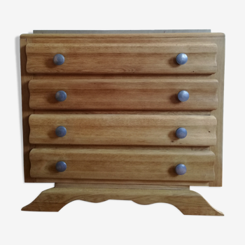 Renovated art deco chest of drawers with mustache feet