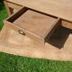 Large restored antique coffee table in solid oak.