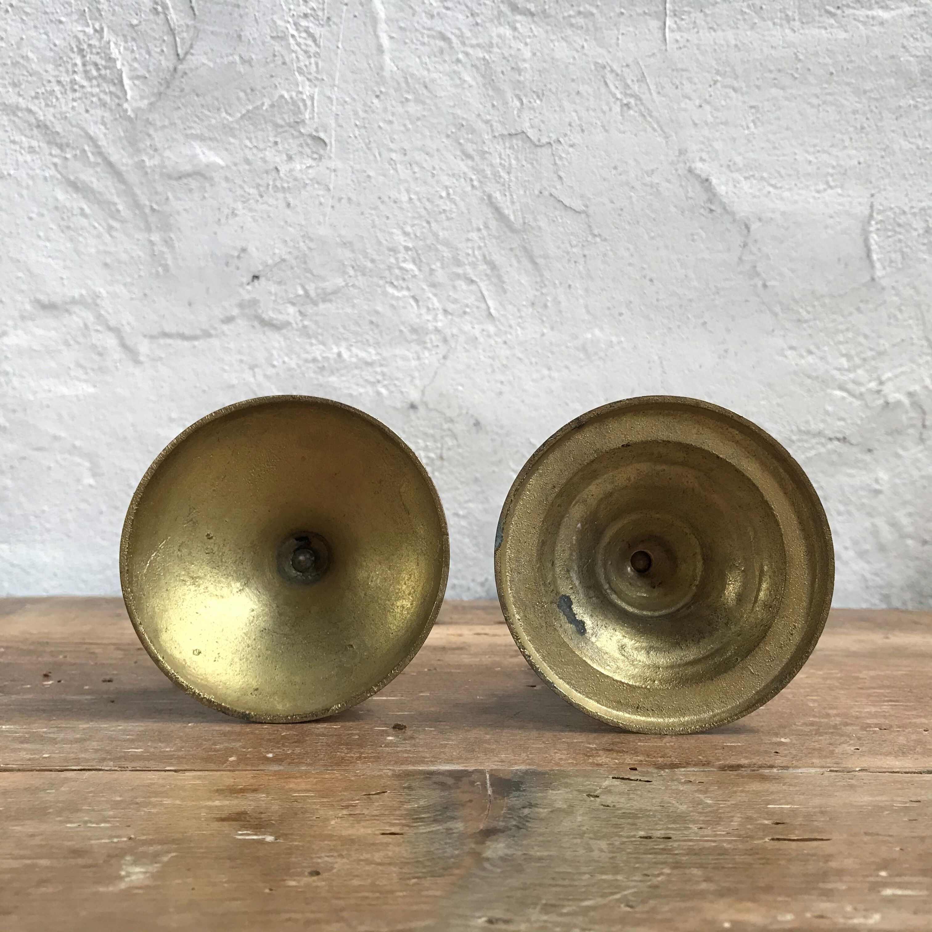 Brass candlestick duo