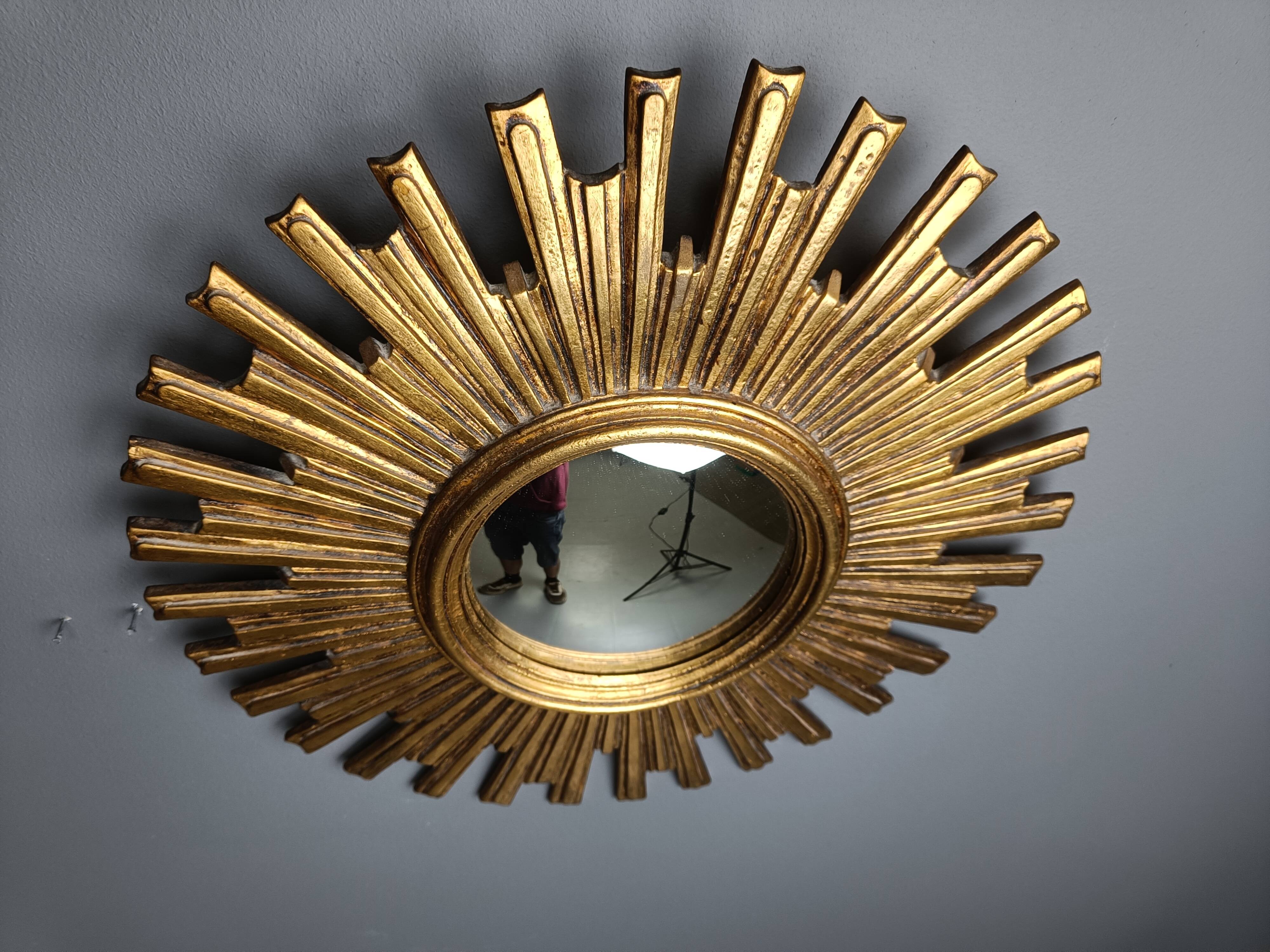 Vintage sunburst mirror, 1960s
