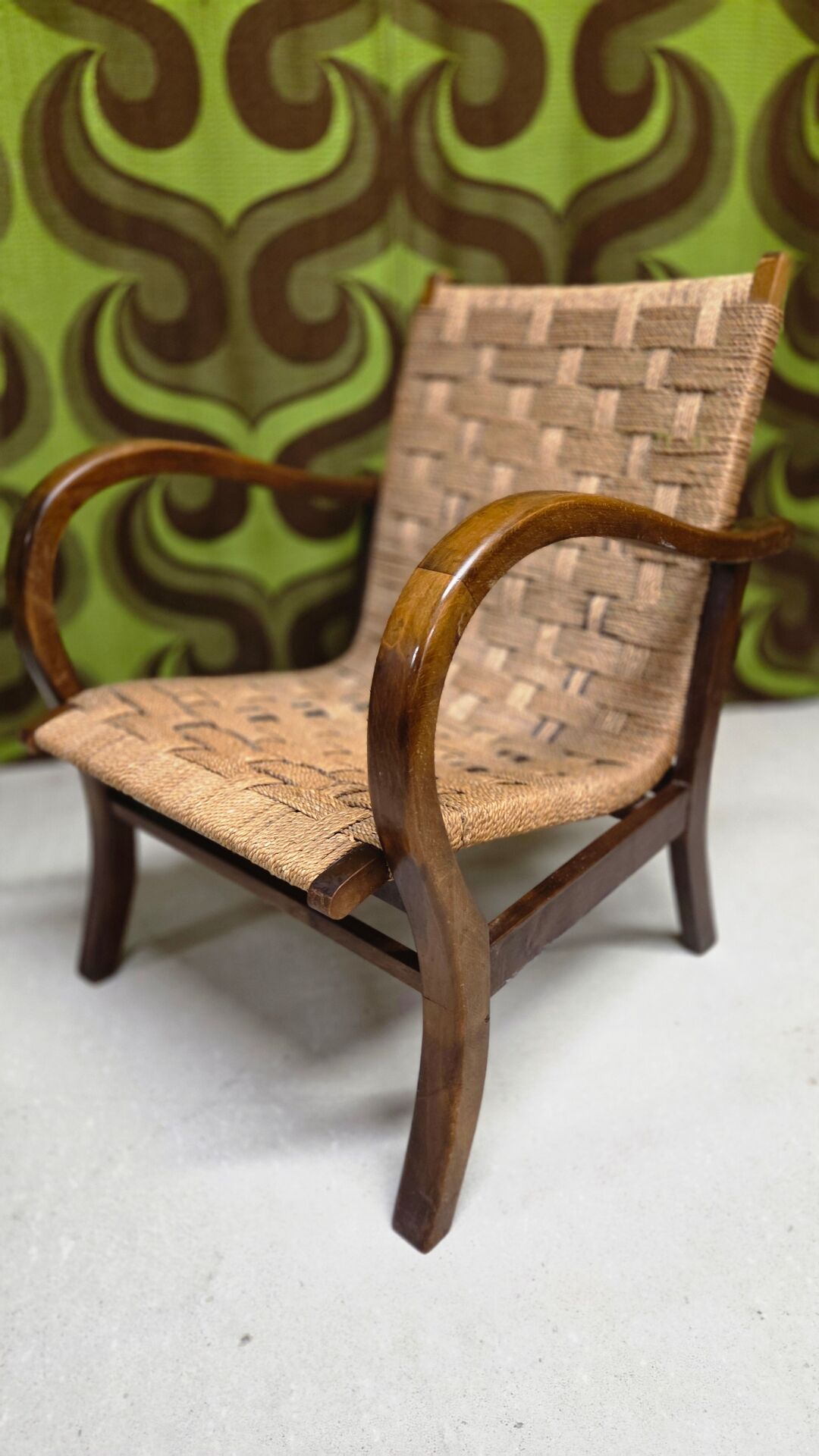 Erich Dieckmann Bauhaus Armchair cordage 1930