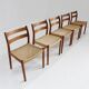 Vintage Danish dining room chairs by Niels Otto Moller model 84 set of 5