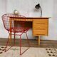 Modernist desk in light chene vintage
