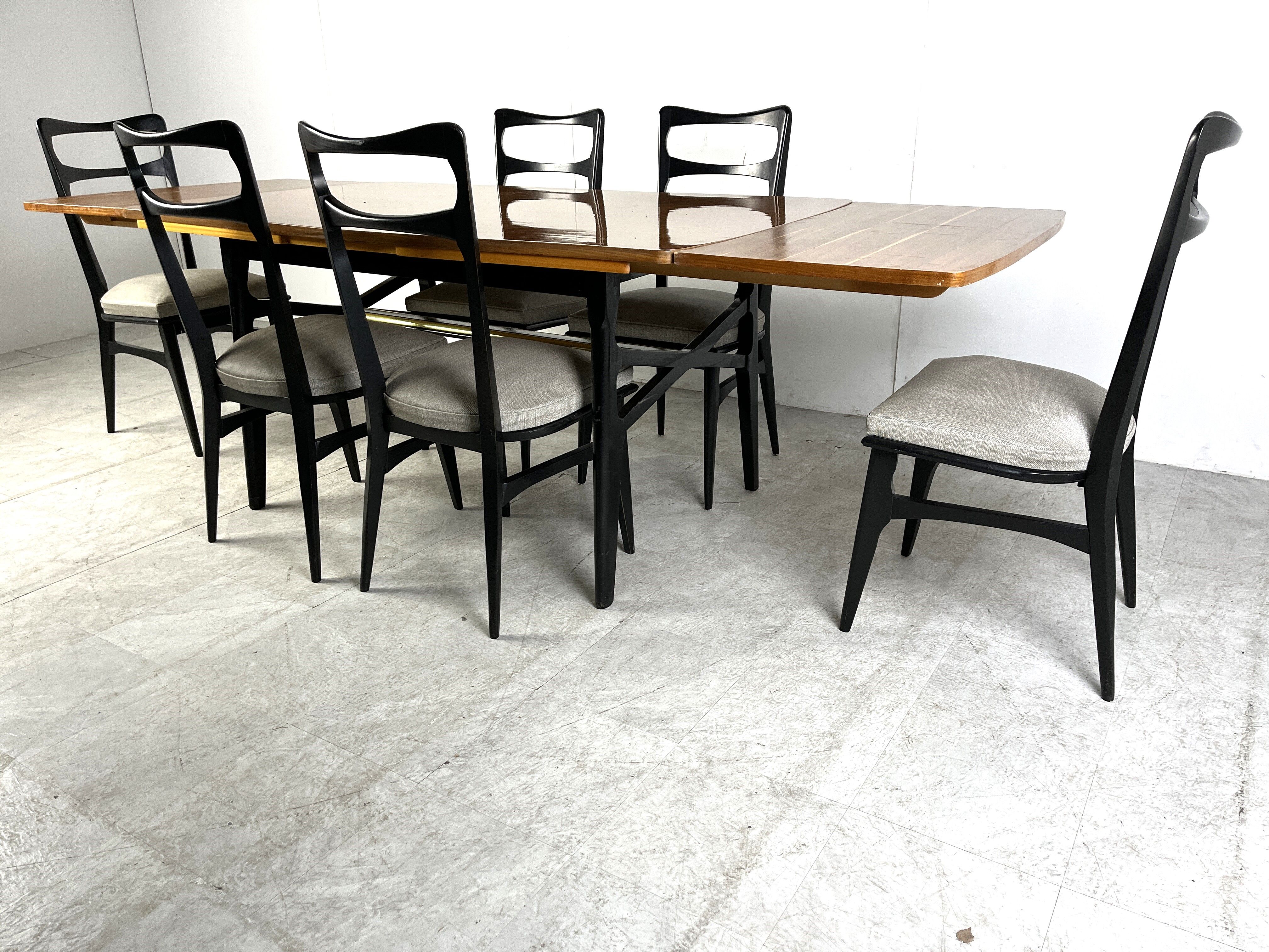 Ensemble de salle à manger italien vintage, 1950