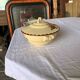 Soupière ancienne Longchamp modèle Agen en faïence française à décor floral
