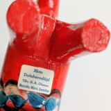 Set of 2 Vintage Swedish Dala Horses in Wood, Hand-Painted Red