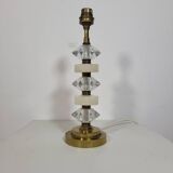 Vintage lamp in marble, glass and brass 1950s