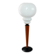 Modern table lamp, 1970s, metal, wood and glass, E27
