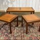 3 tables gigognes en teck, années 1970