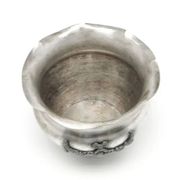 Sugar bowl, Art Nouveau, silver-plated brass, Poland, 1920s