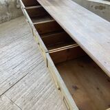 XXL walnut trade counter with multiple drawers