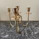 Golden brass candle holder