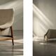 Mid-Century Scandinavian Modern 2Seater Brown Fabric Grace Sofa  from Ikea