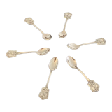 6 small silver/punch Gulden plated teaspoons