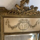 Gilded trumeau fireplace mirror