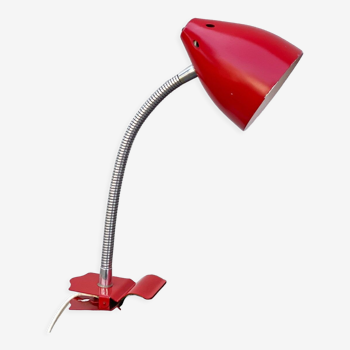 Vintage red hala zeist clamp spot lamp