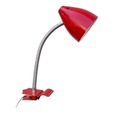 Vintage red hala zeist clamp spot lamp