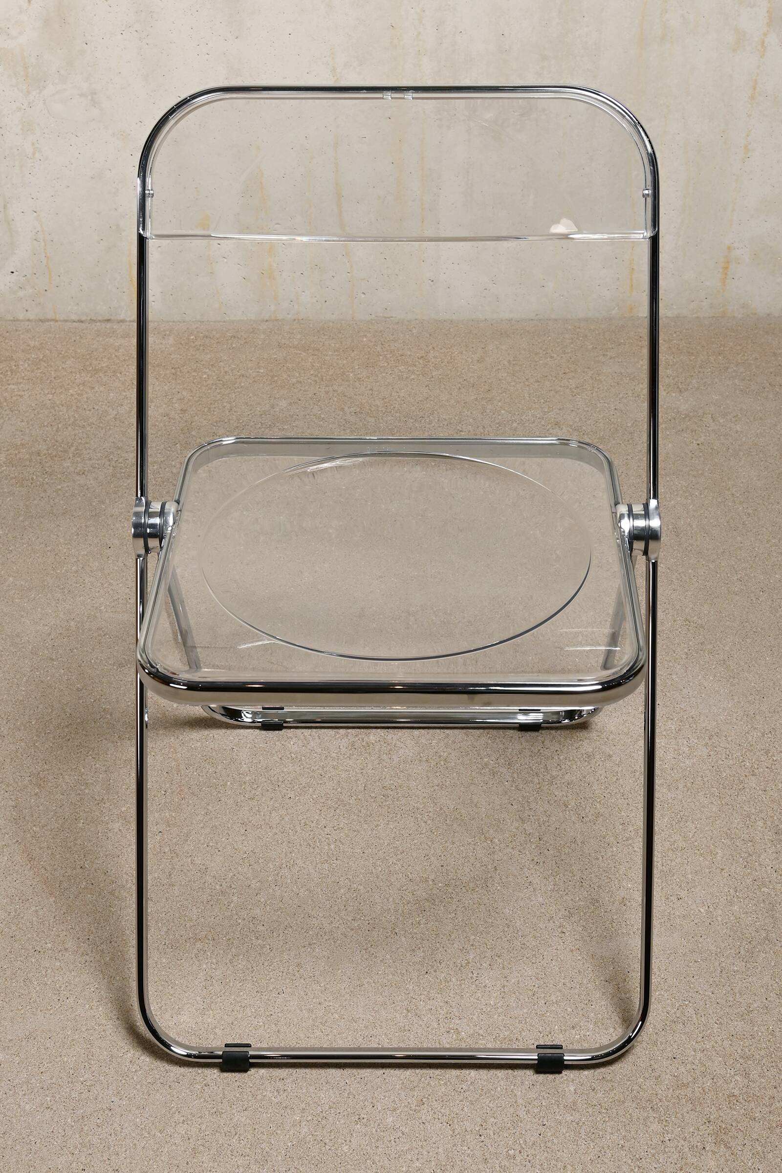 Giancarlo Piretti Plia Folding Chair Chrome for Anonima Castelli