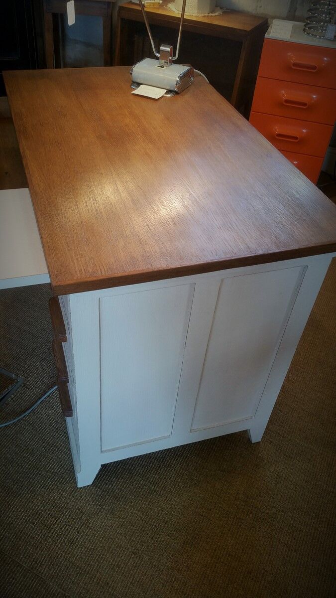 Bureau vintage années 50 peint