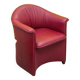 Red leather armchair on wheels, maison de sede. ( price for one )