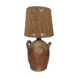 Terracotta lamp, string blinds, cable and vintage switch