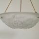 French Art Deco Ceiling Light ROS Degue Frosted Molded Glass Plafonnier