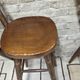3 vintage wooden bar stools from the 60s/70s with a bistro spirit.
