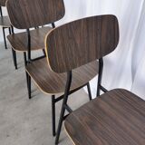 Chaises d'école industrielles vintage - STOL Kamnik - Yougoslavie des années 70 - Lot de 6